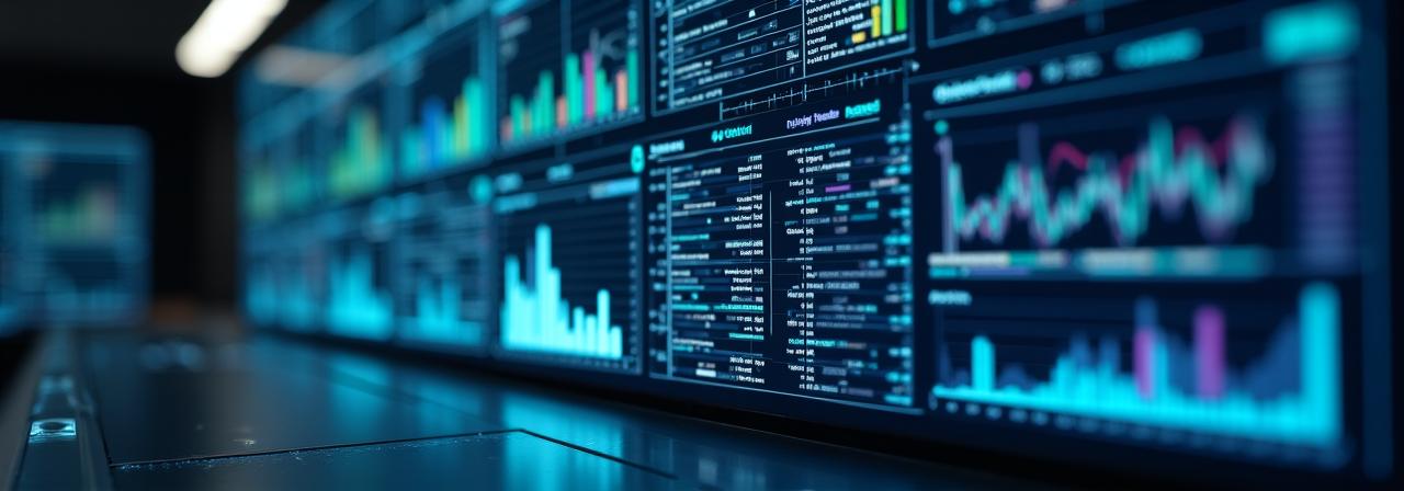 AI-powered analytics dashboard showing predictive patient outcomes and logistics optimization